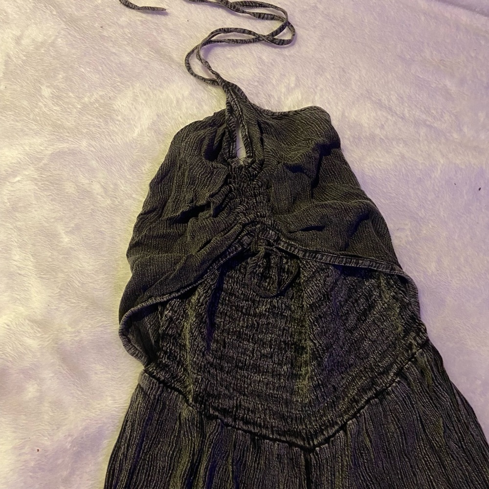 Earthbound tie-neck cut out jumpsuit